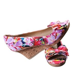 Dexflex Comfort Floral Pink Wedges